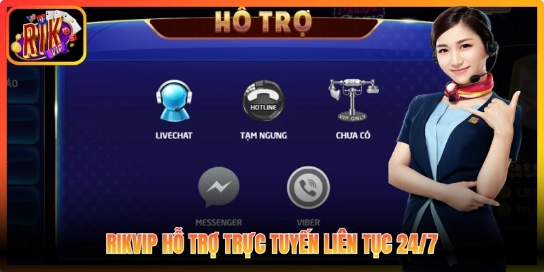 Hỗ trợ Rikvip trực tuyến liên tục 24/7